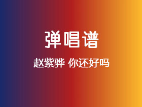 赵紫骅《你还好吗》吉他谱G调吉他弹唱谱