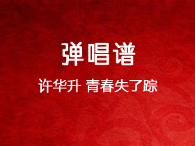 许华升《青春失了踪》吉他谱C调吉他弹唱谱
