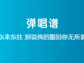 东来东往《别说我的眼泪你无所谓》吉他谱G调吉他弹唱谱