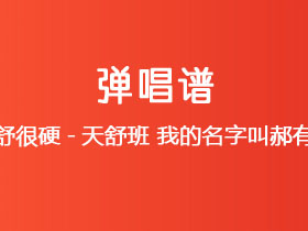 天舒很硬-天舒班《我的名字叫郝有才》吉他谱G调吉他弹唱谱