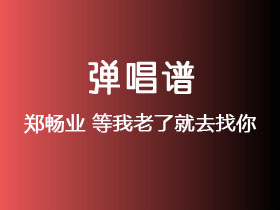 郑畅业《等我老了就去找你》吉他谱C调吉他弹唱谱