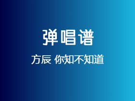 方辰《你知不知道》吉他谱C调吉他弹唱谱
