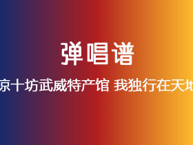 五凉十坊武威特产馆《我独行在天地间》吉他谱G调吉他弹唱谱