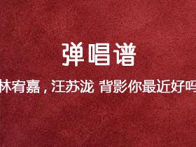 林宥嘉,汪苏泷《背影你最近好吗》吉他谱C调吉他弹唱谱