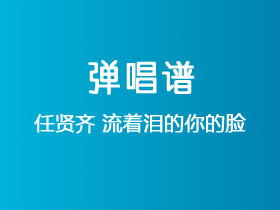任贤齐《流着泪的你的脸》吉他谱C调吉他弹唱谱