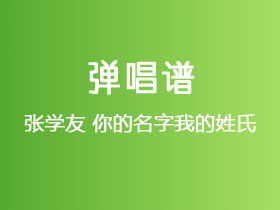张学友《你的名字我的姓氏》吉他谱C调吉他弹唱谱