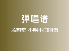 孟鹤堂《不明不白的伤》吉他谱G调吉他弹唱谱