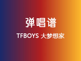 TFBOYS《大梦想家》吉他谱D调吉他弹唱谱