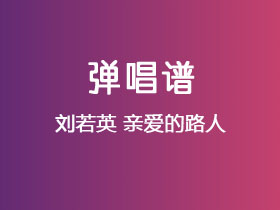 刘若英《亲爱的路人》吉他谱G调吉他弹唱谱