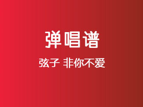 弦子《非你不爱》吉他谱C调吉他弹唱谱