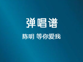 陈明《等你爱我》吉他谱C调吉他弹唱谱