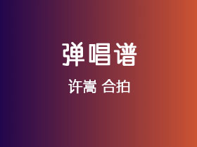许嵩《合拍》吉他谱C调吉他弹唱谱
