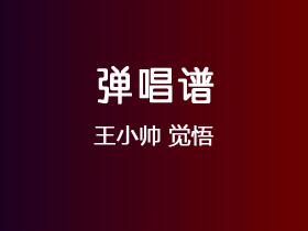 王小帅《觉悟》吉他谱G调吉他弹唱谱