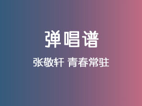 张敬轩《青春常驻》吉他谱D调吉他弹唱谱