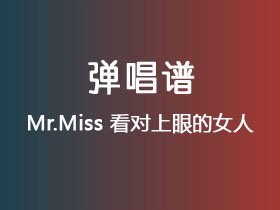 Mr.Miss《看对上眼的女人》吉他谱G调吉他弹唱谱