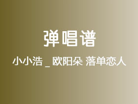 小小浩_欧阳朵《落单恋人》吉他谱G调吉他弹唱谱
