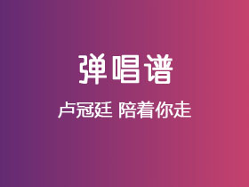 卢冠廷《陪着你走》吉他谱G调吉他弹唱谱