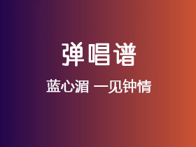 蓝心湄《一见钟情》吉他谱D调吉他弹唱谱