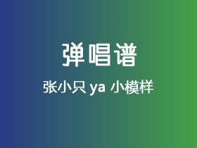 张小只ya《小模样》吉他谱C调吉他弹唱谱