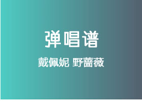 戴佩妮《野蔷薇》吉他谱C调吉他弹唱谱