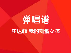 庄达菲《我的刺猬女孩》吉他谱C调吉他弹唱谱