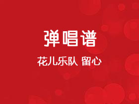 花儿乐队《留心》吉他谱C调吉他弹唱谱