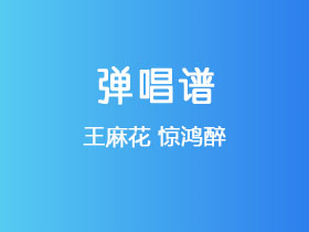 王麻花《惊鸿醉》吉他谱G调吉他弹唱谱