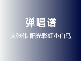 大张伟《阳光彩虹小白马》吉他谱G调吉他弹唱谱