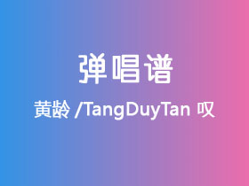 黄龄/TangDuyTan《叹》吉他谱G调吉他弹唱谱