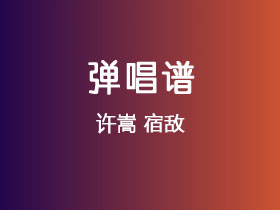 许嵩《宿敌》吉他谱D调吉他弹唱谱