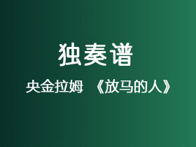 央金拉姆《放马的人》吉他谱C调吉他指弹独奏谱