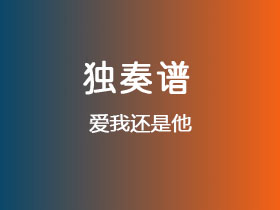 吉他独奏谱《爱我还是他》吉他谱C调吉他弹唱谱