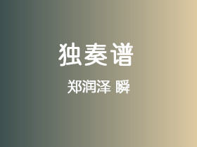 郑润泽《瞬》吉他谱G调吉他指弹独奏谱