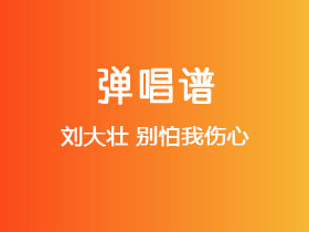 刘大壮《别怕我伤心》吉他谱G调吉他弹唱谱