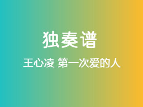 王心凌《第一次爱的人》吉他谱C调吉他指弹独奏谱
