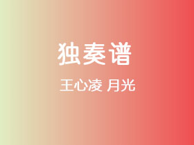 王心凌《月光》吉他谱C调吉他指弹独奏谱