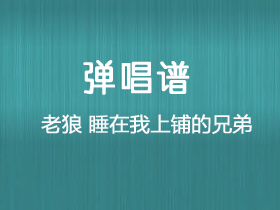 老狼《睡在上铺的兄弟》吉他谱F调吉他弹唱谱