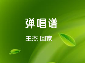王杰《回家》吉他谱G调吉他弹唱谱