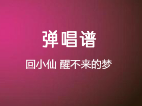 回小仙《醒不来的梦》吉他谱G调吉他弹唱谱