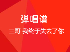 赵传《我终于失去了你》吉他谱G调吉他弹唱谱