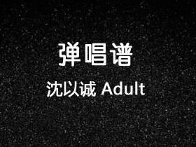 沈以诚 《Adult》吉他谱G调吉他弹唱谱