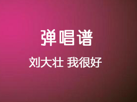 刘大壮 《我很好（吉他版）》吉他谱G调吉他弹唱谱