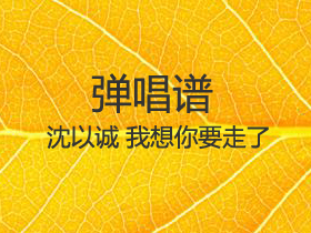 沈以诚 《我想你要走了》吉他谱C调吉他弹唱谱