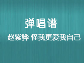 赵紫骅 《怪我更爱我自己》吉他谱G调吉他弹唱谱