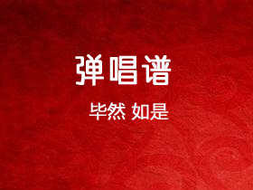 毕然《如是》吉他谱G调吉他弹唱谱
