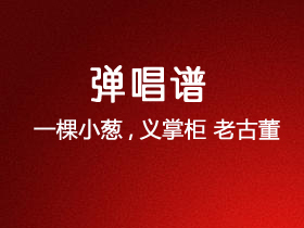 一棵小葱,义掌柜《老古董》吉他谱E调吉他弹唱谱