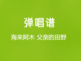 海来阿木《父亲的田野》吉他谱G调吉他弹唱谱
