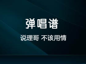说理哥《不该用情》吉他谱G调吉他弹唱谱