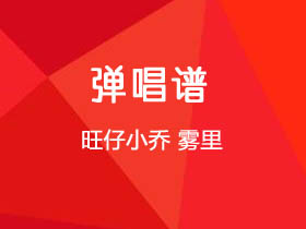 旺仔小乔《雾里》吉他谱G调吉他弹唱谱