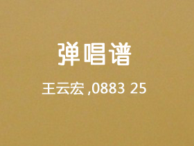 王云宏,0883《25》吉他谱G调吉他弹唱谱
